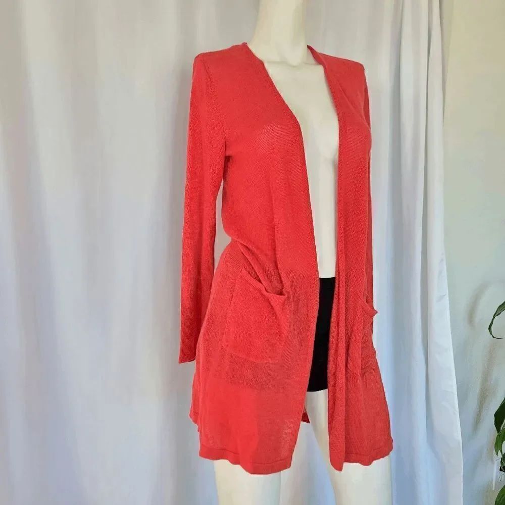 j. Jill women's red knit cardigan sweater size XS